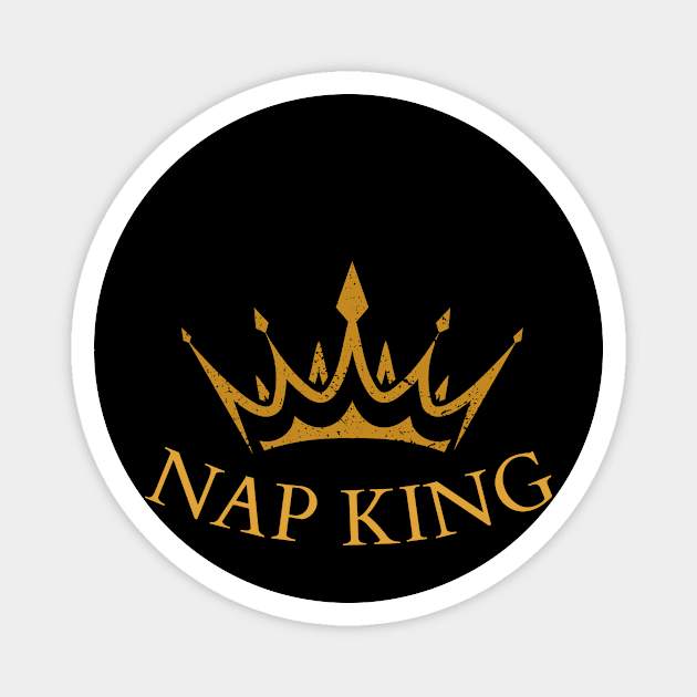 Nap King, Most Likely to Take a Nap Funny Magnet by K.C Designs